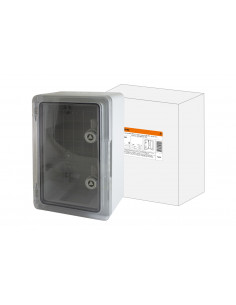 Бокс пластиковый ЩМП-0-3, прозр., крышка ABS, IP65, -45...