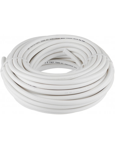 Провод ПВС 2x4,0 кв.мм 100 м белый ГОСТ 01-8038-4