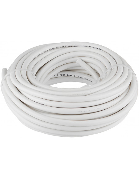 Провод ПВС 2x4,0 кв.мм 100 м белый ГОСТ 01-8038-4