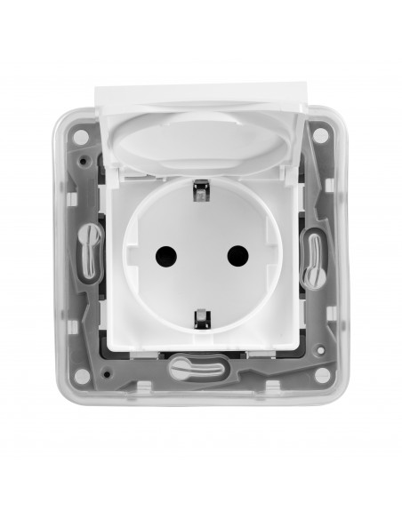 Розетка 2К+З IP44 БЕЛ ETIKA, арт. 672232 Legrand