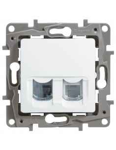 РозRJ11+RJ45 5е UTP БЕЛ ETIKA, арт. 672252 Legrand