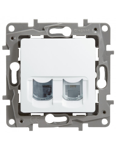РозRJ11+RJ45 5е UTP БЕЛ ETIKA, арт. 672252 Legrand