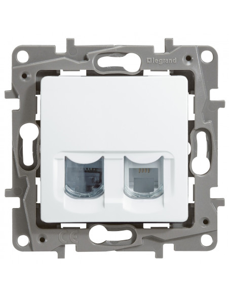 РозRJ11+RJ45 5е UTP БЕЛ ETIKA, арт. 672252 Legrand