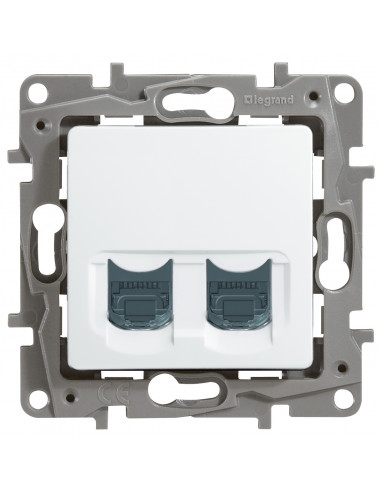Роз 2ХRJ45 5е UTP БЕЛ ETIKA, арт. 672255 Legrand