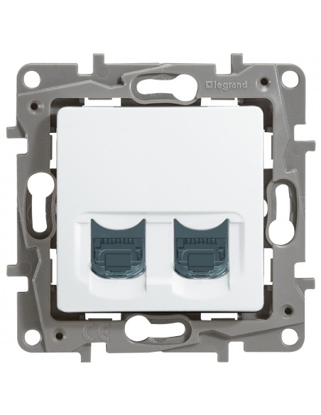 Роз 2ХRJ45 5е UTP БЕЛ ETIKA, арт. 672255 Legrand
