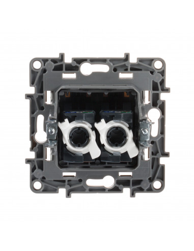 Роз 2ХRJ45 5е UTP БЕЛ ETIKA, арт. 672255 Legrand