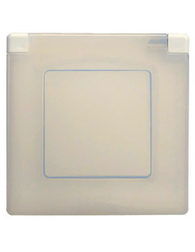 Рамка на 1 пост с крышкой IP44, слоновая кость,...