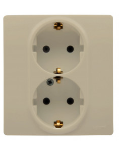 Розетка 2X2К+З СЛНК ETIKA, арт. 672323 Legrand