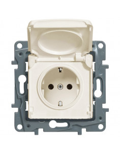 Розетка 2К+З IP44 СЛНК ETIKA, арт. 672332 Legrand