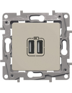 Розетка заряд 2хUSB СЛНК ETIKA, арт. 672394 Legrand