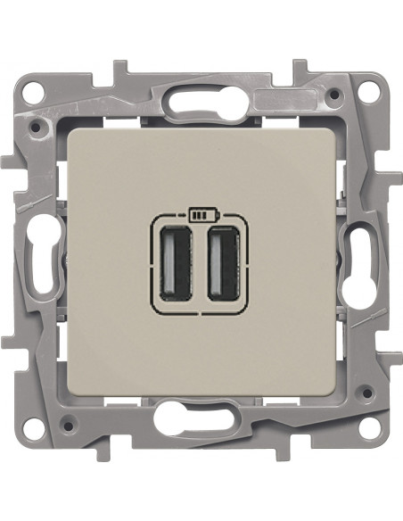 Розетка заряд 2хUSB СЛНК ETIKA, арт. 672394 Legrand