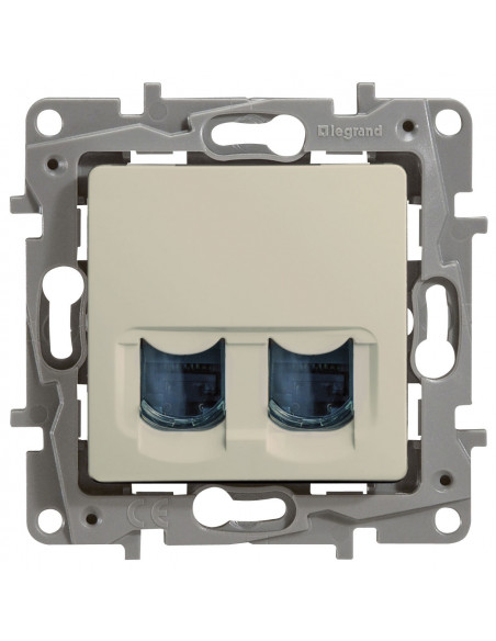 Роз 2ХRJ45 5е UTP СЛНК ETIKA, арт. 672355 Legrand