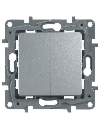 Выкл 2кл АЛЮ ETIKA, арт. 672402 Legrand