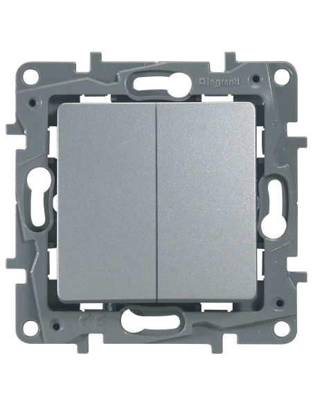 Выкл 2кл АЛЮ ETIKA, арт. 672402 Legrand