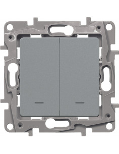 Выкл 2кл c подсв АЛЮ ETIKA, арт. 672404 Legrand