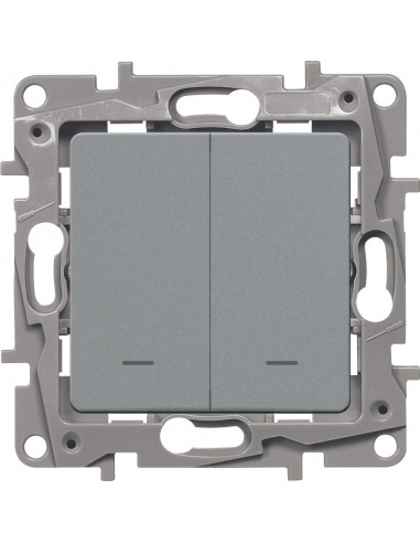Выкл 2кл c подсв АЛЮ ETIKA, арт. 672404 Legrand