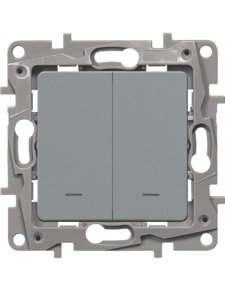 Выкл 2кл c подсв АЛЮ ETIKA, арт. 672404 Legrand