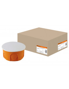 Распаячная коробка СП D80х40мм, крышка, IP20, TDM