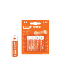 Элементы питания LR6 AA Alkaline 1,5V BP-4 TDM