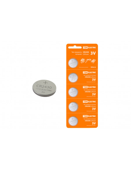 Элемент питания CR2430 Lithium 3V BP-5 TDM