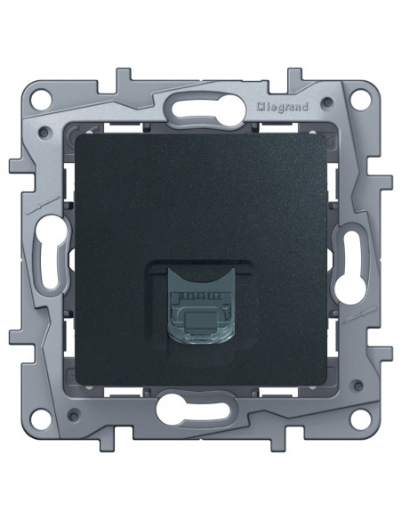 Розетка RJ45 5e UTP АНТРАЦИТ ETIKA, арт. 672641 Legrand