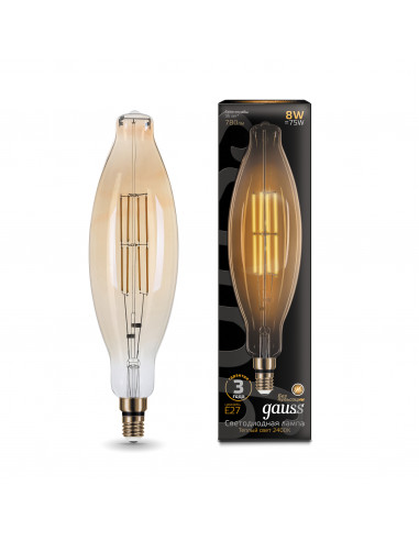 Лампа Gauss Filament BT120 6W 780lm 2400К Е27...