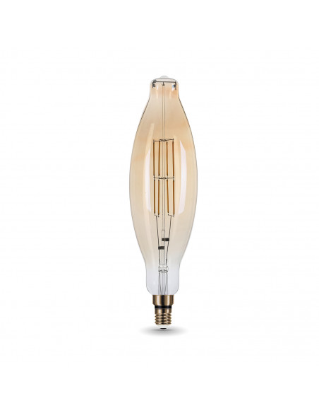 Лампа Gauss Filament BT120 6W 780lm 2400К Е27 golden straight LED 1/10