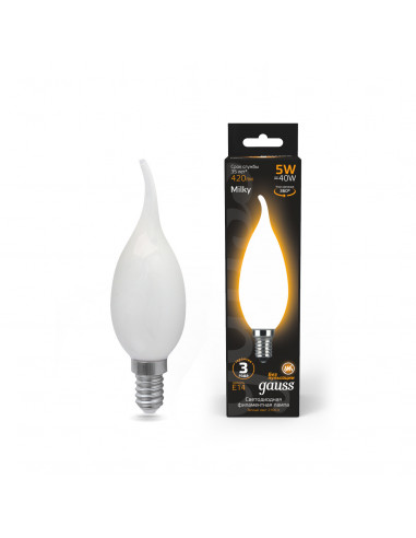 Лампа Gauss Filament Свеча на ветру 5W 450lm...