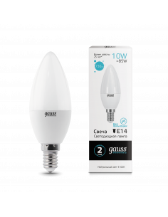 Лампа Gauss Elementary Свеча 10W 730lm 4100K Е14 LED... 2