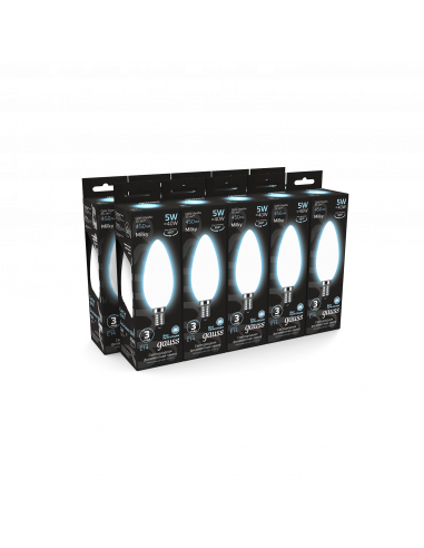 Лампа Gauss Filament Свеча 5W 450lm 4100К Е14...