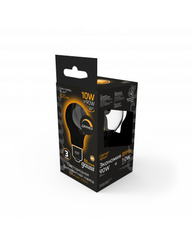 Лампа Gauss Filament А60 10W 820lm 2700К Е27...