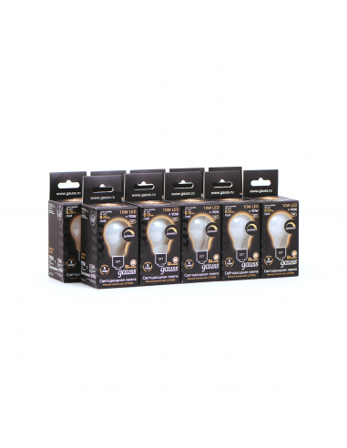 Лампа Gauss Filament А60 10W 820lm 2700К Е27...
