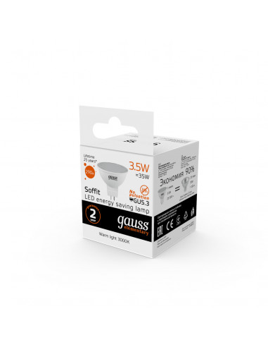 Лампа Gauss Elementary MR16 3.5W 290lm 3000K...