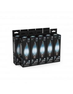 Лампа Gauss Filament Свеча на ветру 7W 580lm 4100К Е14... 2
