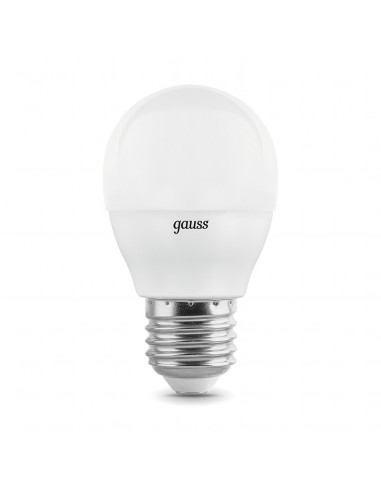 Лампа Gauss Шар 7W 560lm 3000К Е27 диммируемая...