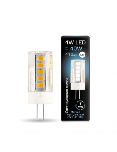 Лампа Gauss G4 12V 4W 410lm 4100K керамика LED...