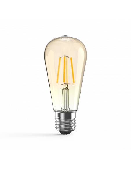 Лампа Gauss Filament ST64 6W 550lm 2400К E27 golden LED 1/10/40