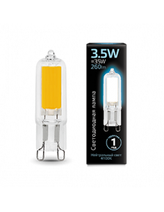 Лампа Gauss G9 AC220-240V 3.5W 260lm 4100K стекло LED...