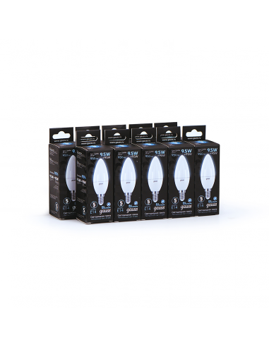 Лампа Gauss Свеча 9.5W 950lm 4100К E14 LED...