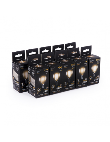 Лампа Gauss Filament Шар 11W 720lm 2700К Е14...
