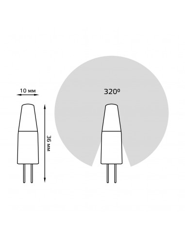 Лампа Gauss G4 12V 2W 200lm 4100K силикон LED...