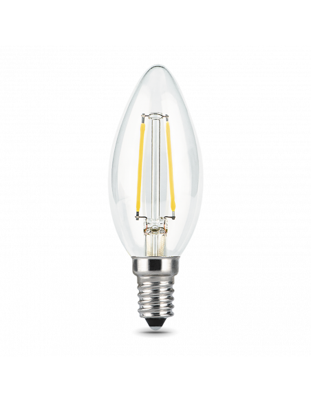 Лампа Gauss Filament Свеча 5W 420lm 2700К Е14 диммируемая LED 1/10/50