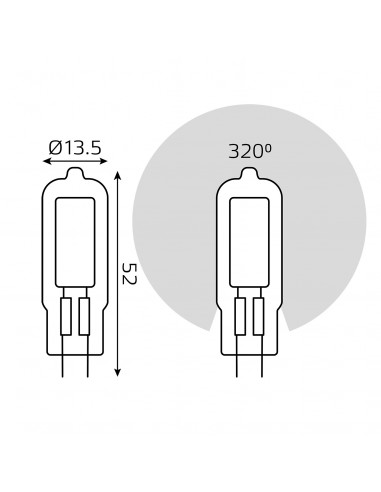 Лампа Gauss G4 AC220-240V 3.5W 260lm 4100K...