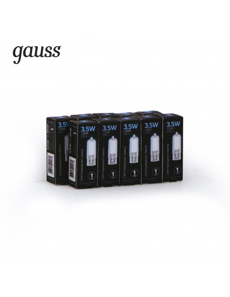 Лампа Gauss G4 AC220-240V 3.5W 260lm 4100K стекло LED 1/10/200