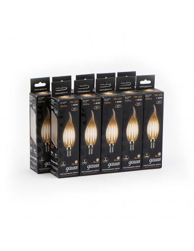Лампа Gauss Filament Свеча на ветру 7W 550lm...