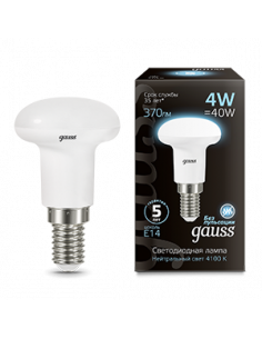 Лампа Gauss R39 4W 370lm 4100K Е14 LED 1/10/100