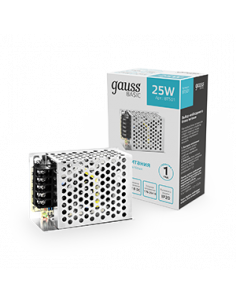 Блок питания Gauss Basic 12V 25W IP20 1/140