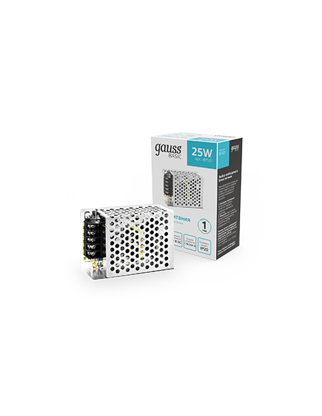 Блок питания Gauss Basic 12V 25W IP20 1/140