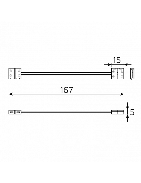 Набор коннекторов Gauss Basic для LED-ленты 3528/3014/2835 12V 8mm IP20 2 клипсы с проводом 1/850