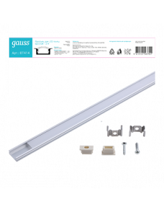 Профиль для ленты LED Gauss врезной гл 7mm - 2m 1/80
